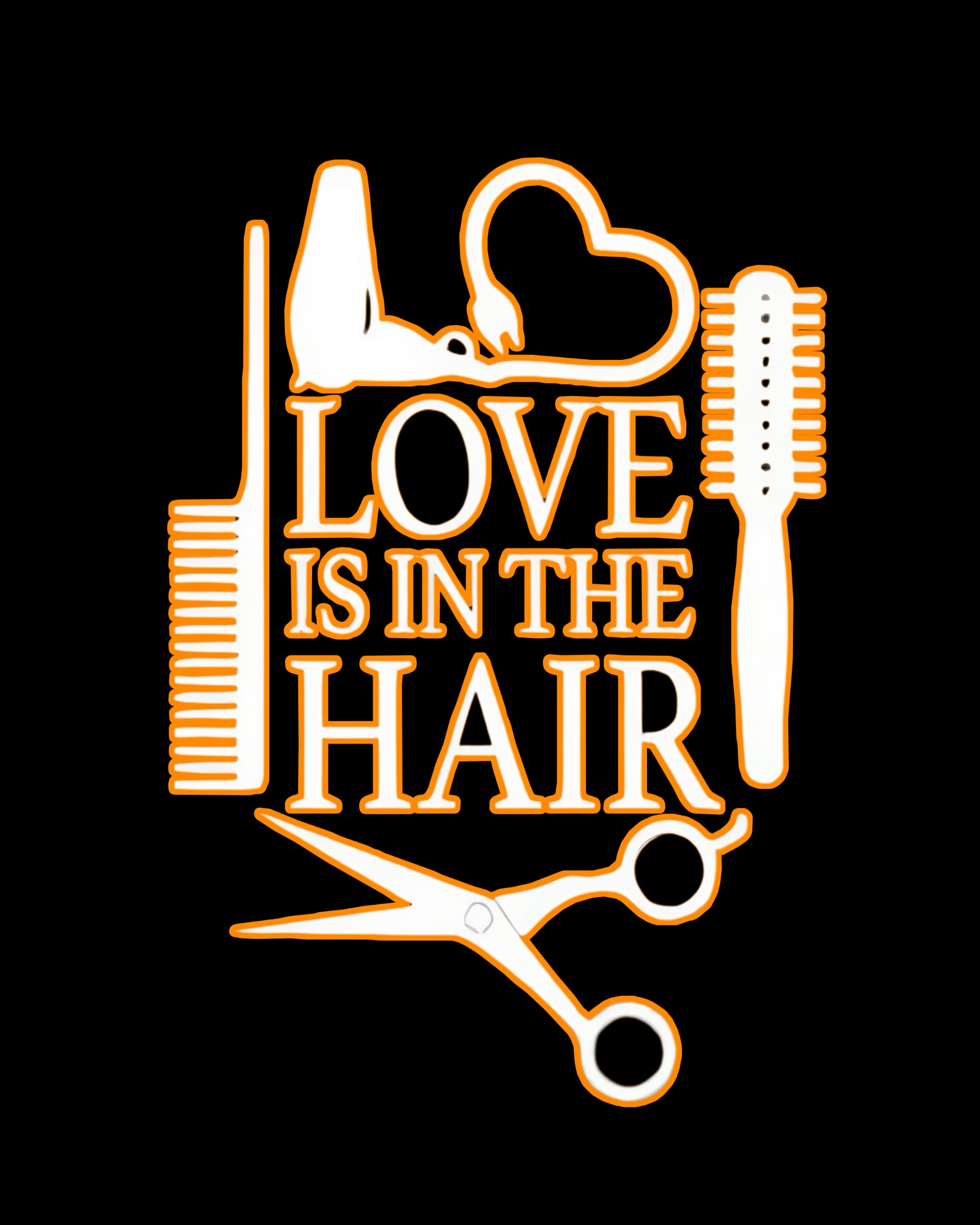 Love is in the Hair – Kamm, Föhn, Bürste und Schere